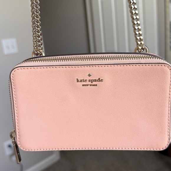 Kate Spade Blush Pink Crossbody Bag with Gold Chain - Picture 1 of 8